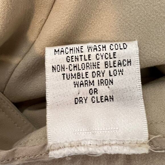 Talbots Stretch Womens Pants Size 14 Beige Knit Straight Leg Side Zip - Picture 6 of 6